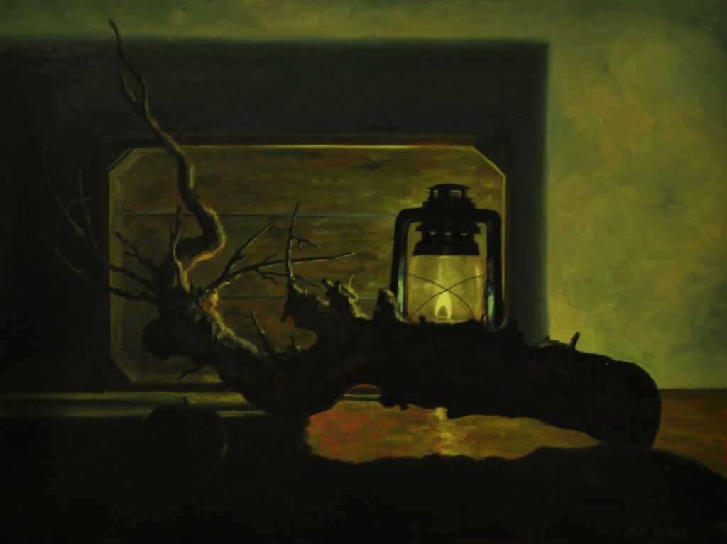 Appeltak met tegenlicht